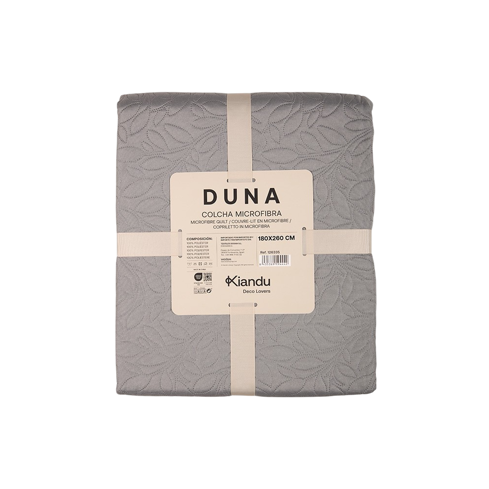 COLCHA BOUTI DUNA 180X260 GRIS UNIDAD