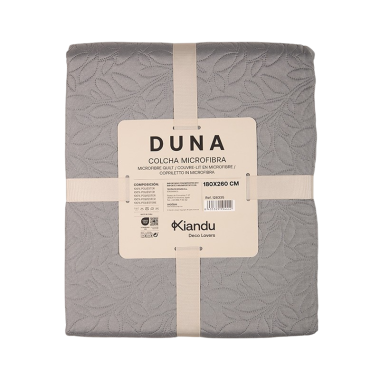 COLCHA BOUTI DUNA 180X260 GRIS UNIDAD