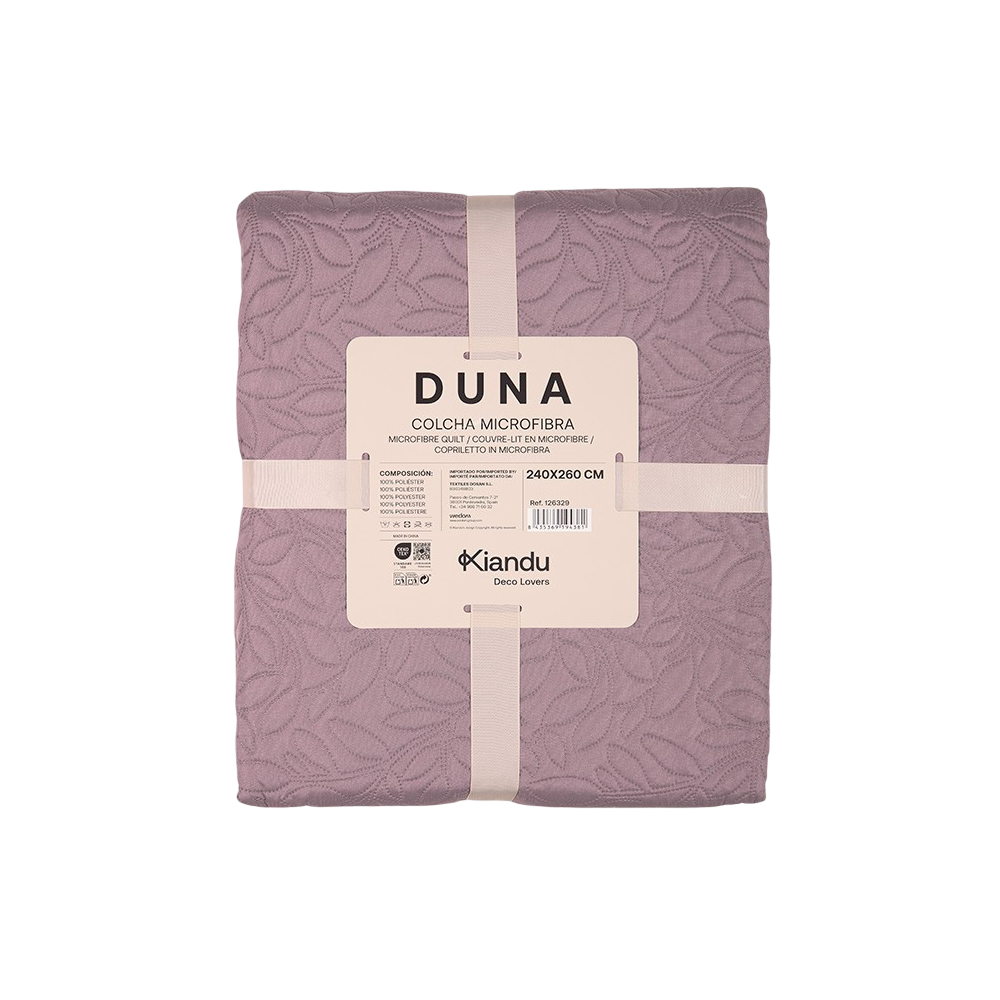 COLCHA BOUTI DUNA 240X260 MALVA UNIDAD
