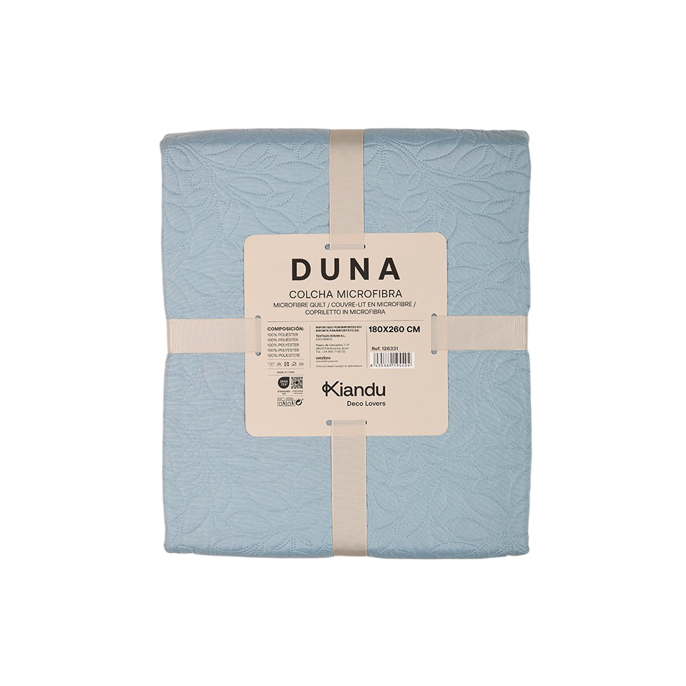 COLCHA BOUTI DUNA 180X260 AZUL UNIDAD