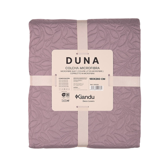 COLCHA BOUTI DUNA 180X260 MALVA UNIDAD