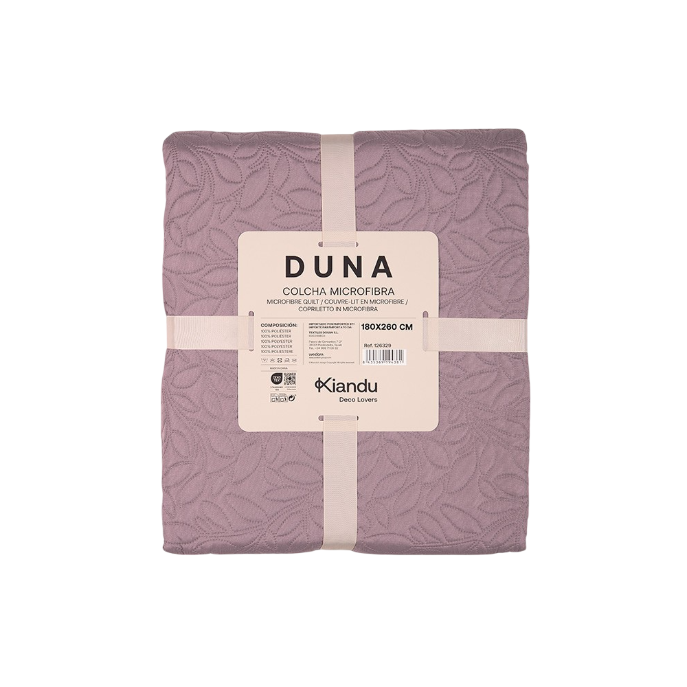 COLCHA BOUTI DUNA 180X260 MALVA UNIDAD