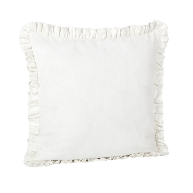 FUNDA COJIN 40X40 VOLANTE CRUDO UNIDAD