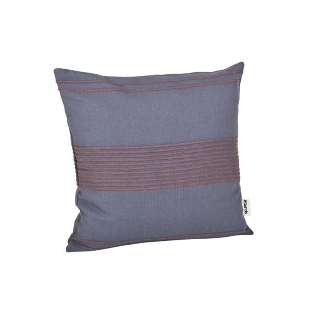 FUNDA COJIN 40X40 RAYA CORDON INDIGO UNIDAD