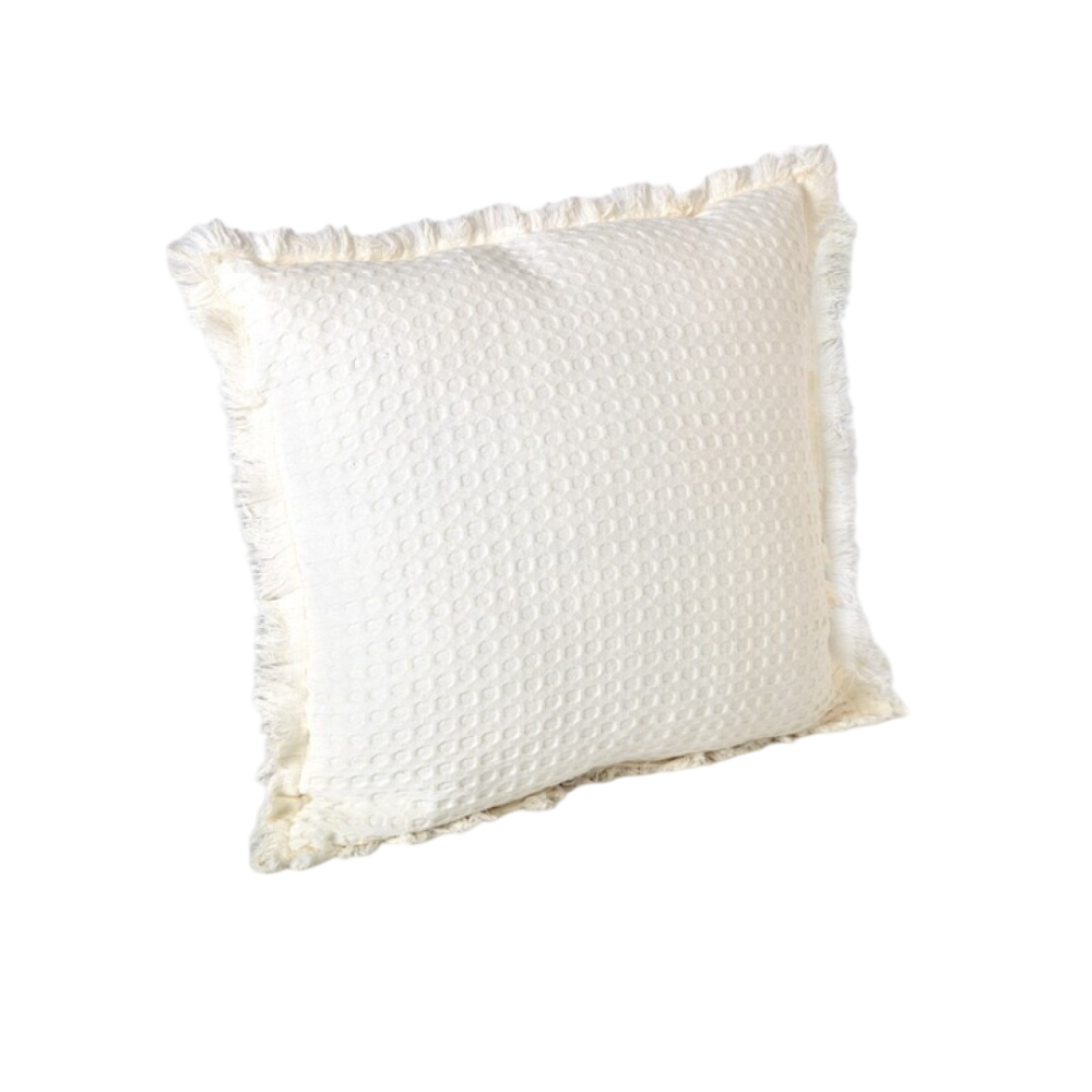 COJIN WAFFLE 45X45 COLOR CRUDO UNIDAD
