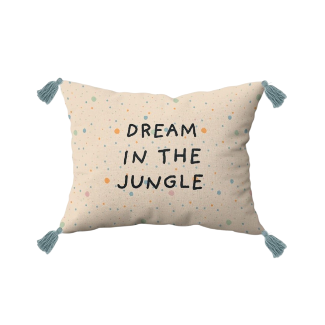 COJIN KIDS 30X40 ALGODON JUNGLE BEIGE UNIDAD