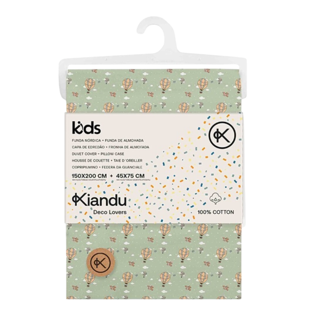 FUNDA EDREDON 150X200+F/ALMOHADA T/MENTA UNIDAD