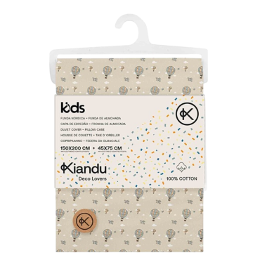 FUNDA EDREDON 150X200+F/ALMOHADA T/BEIGE UNIDAD