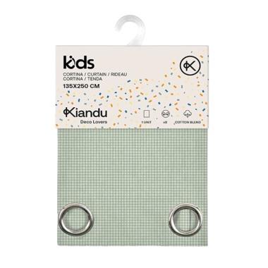 CORTINA ANILLAS KIDS 135X250 ALGODON T/MENT UNIDAD