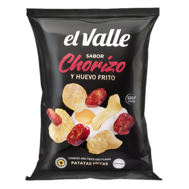 PATATAS FRITAS ELVALLE CHORIZO Y HUEVO B/120GR