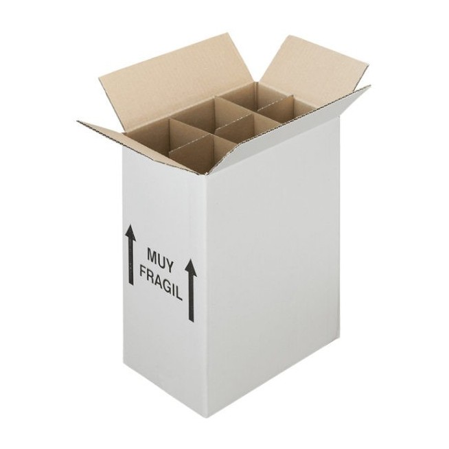 BOTELLERO CARTON 6 BOTELLAS 405X270X355CM UNIDAD