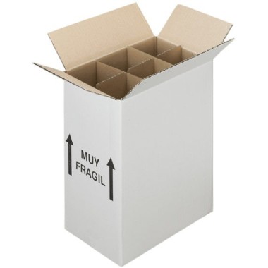 BOTELLERO CARTON 6 BOTELLAS 405X270X355CM UNIDAD