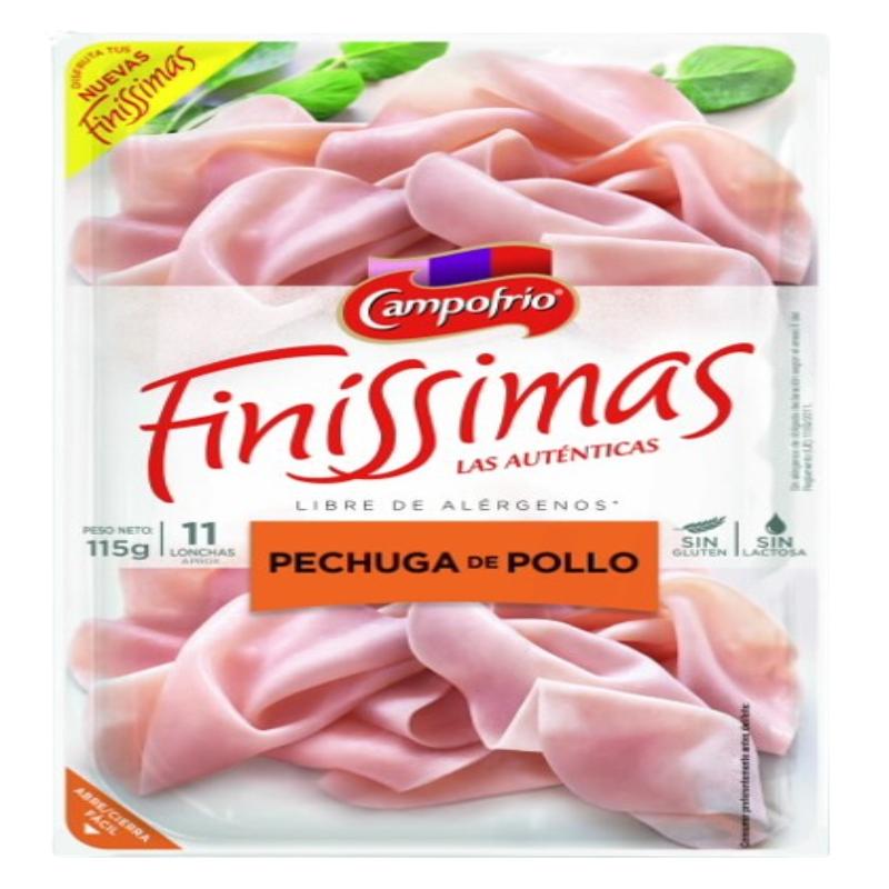 PECHUGA POLLO CAMPF.LONC FINISSIMAS C/1122 115GR