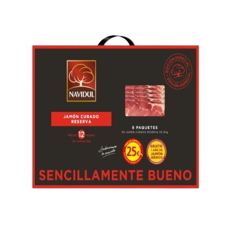NAVIDUL MALETIN JAMON CURADO SOBRE 8X80G 640G