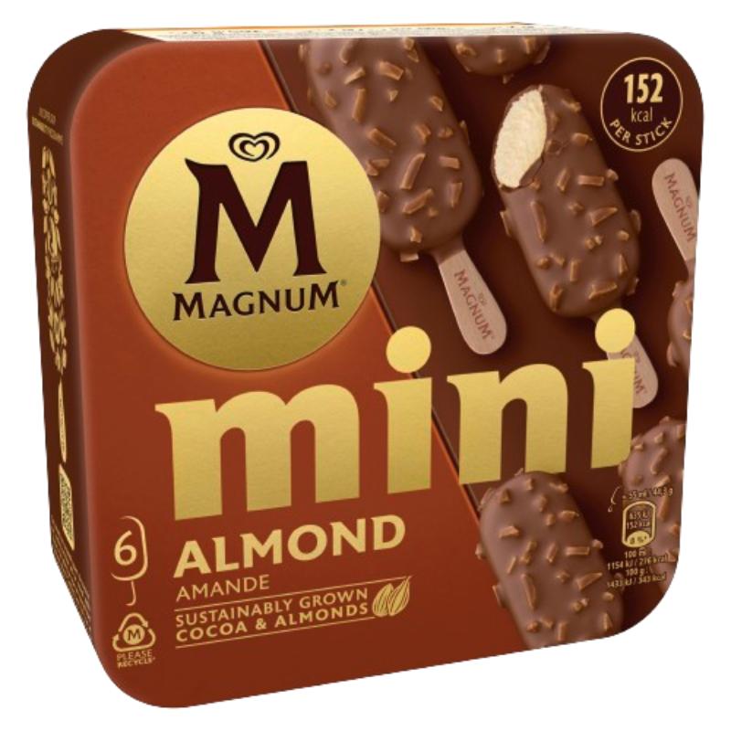 HELADO FRIGO MAGNUM MINI ALMENDRADO P/6 UD