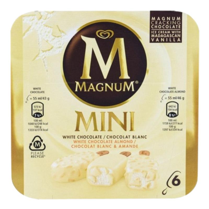 HELADO FRIGO MAGNUM MINI BLANCO/ALMOND P/6 UD