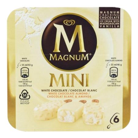 HELADO FRIGO MAGNUM MINI BLANCO/ALMOND P/6 UD