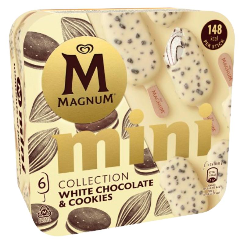 HELADO FRIGO MAGNUM MINI COOKIE WHITE CHOC P/6UD
