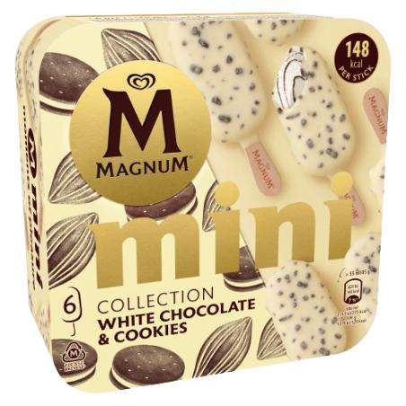 HELADO FRIGO MAGNUM MINI COOKIE WHITE CHOC P/6UD