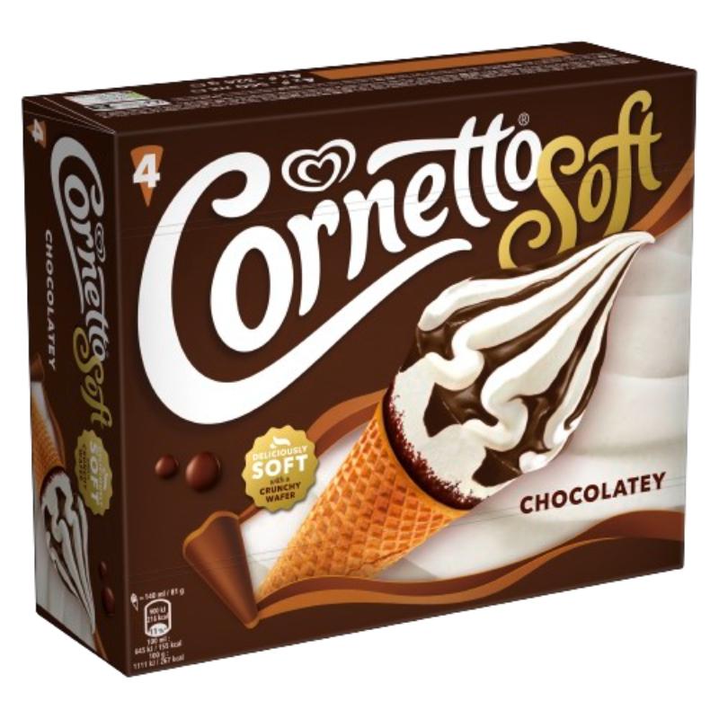 HELADO FRIGO CORNETTO SOFT 140ML CHOCO P/4U