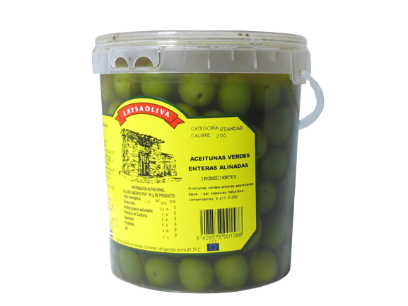 ACEITUNAS ALIÑADAS VERDES HURDES G/ 650GR