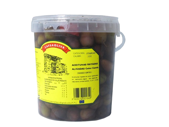 ACEITUNAS ALIÑADAS RAJADAS NATURAL GF/ 650GR