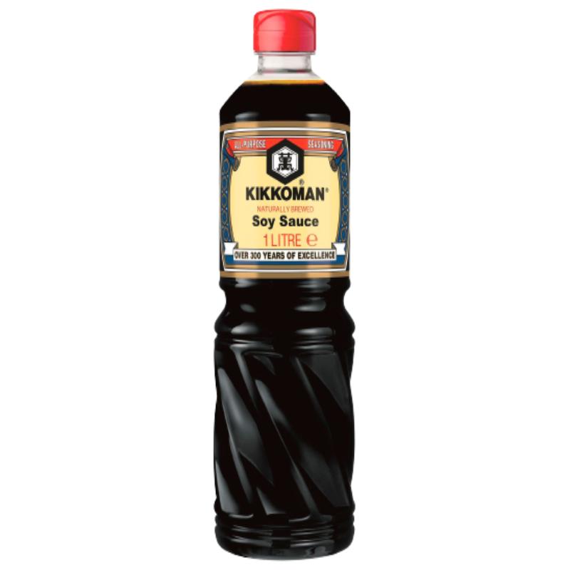 SALSA SOJA KIKKOMAN (SIN GLUTEN) BOTELLA 1 L (OJO)