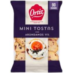 BISCOTTE TOSTAS MINI  ARANDANOS ORTIZ P/90 GR