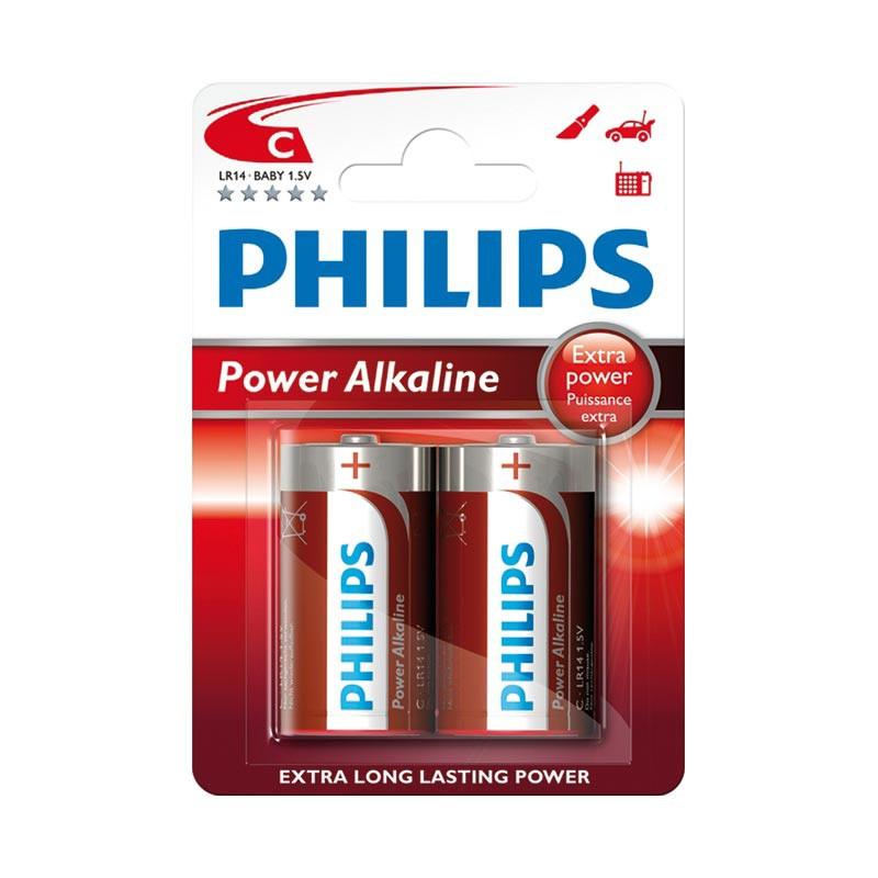 PILAS PHILIPS ALK. POWER LIFE LR14 1.5V B/2 UD