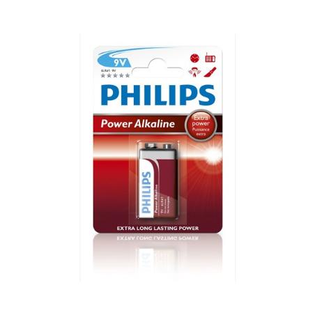 PILAS PHILIPS ALK. POWER LIFE 6LR6 9V B/1 UD.