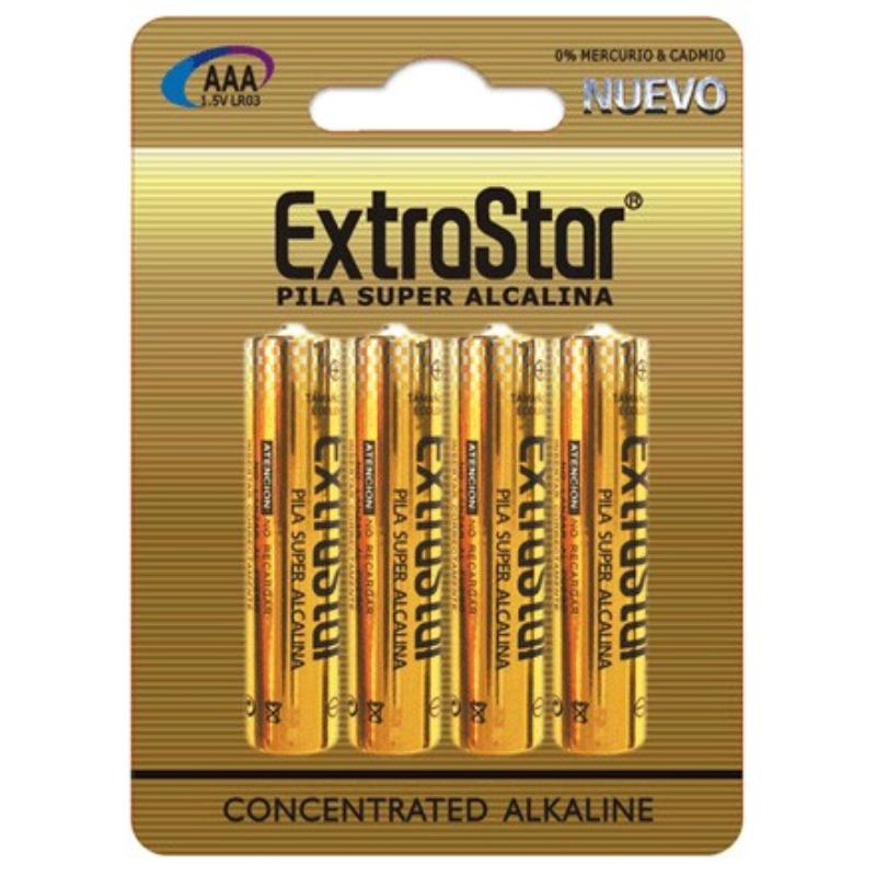 PILAS EXTRASTAR SUPER ALCALINA LR03 (AAA) BL/4 UD.