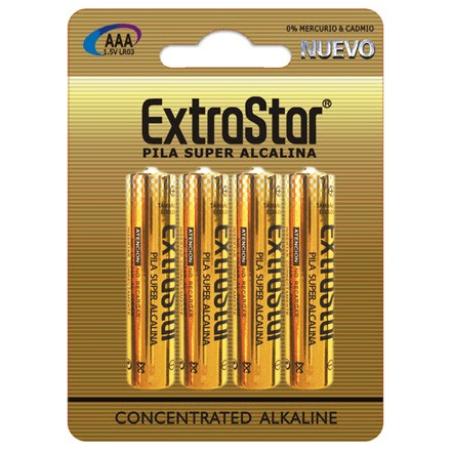 PILAS EXTRASTAR SUPER ALCALINA LR03 (AAA) BL/4 UD.