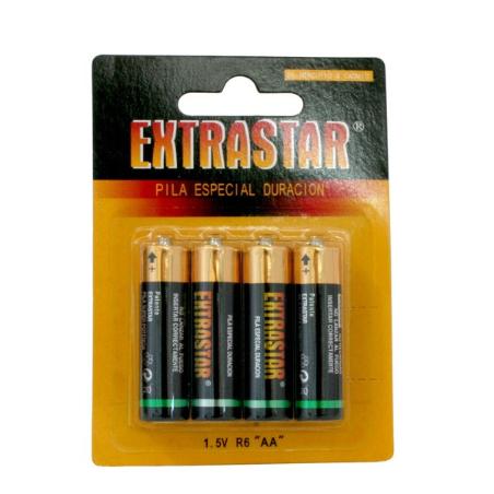 PILAS EXTRASTAR ESPECIAL DURACION "R6"(AA) B/4 UD