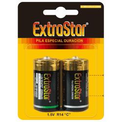 PILAS EXTRASTAR ESPECIAL DURACION "R14"1,5V B/2 UD