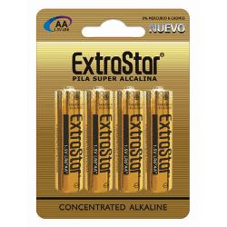 PILAS EXTRASTAR SUPER ALCALINA LR6 (AA)  BL/4 UD