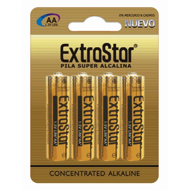 PILAS EXTRASTAR SUPER ALCALINA LR6 (AA)  BL/4 UD