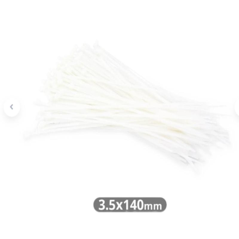 BRIDAS NYLON 140X3.6MM NATURAL BOLSA 100 UD.