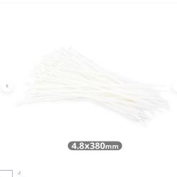 BRIDAS NYLON 380X4.8MM NATURAL BOLSA 100 UD.