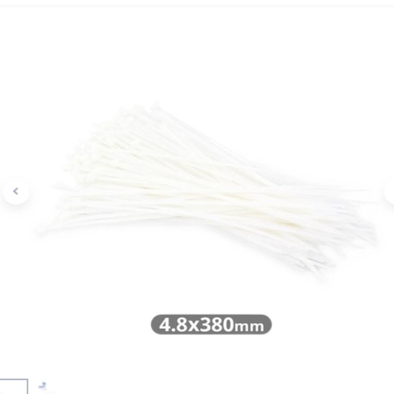 BRIDAS NYLON 380X4.8MM NATURAL BOLSA 100 UD.