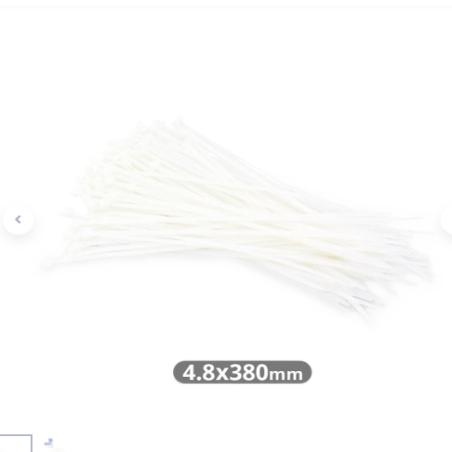BRIDAS NYLON 380X4.8MM NATURAL BOLSA 100 UD.