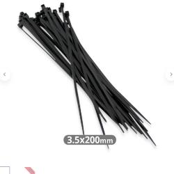 BRIDAS NYLON 200X3.6MM NEGRO BOLSA 100 UD.