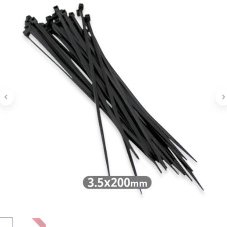 BRIDAS NYLON 200X3.6MM NEGRO BOLSA 100 UD.