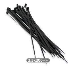 BRIDAS NYLON 300X3.6MM NEGRO BOLSA 100 UD.