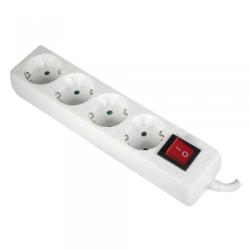BASE ENCHUFE 4 TOMAS C/INTERRUPTOR 1,50 M UD