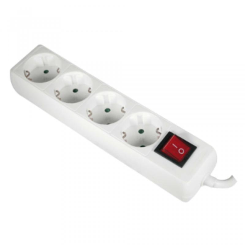 BASE ENCHUFE 4 TOMAS C/INTERRUPTOR 1,50 M UD
