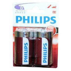 PILAS PHILIPS ALK. POWER LIFE LR20 1.5V B/2 UD.