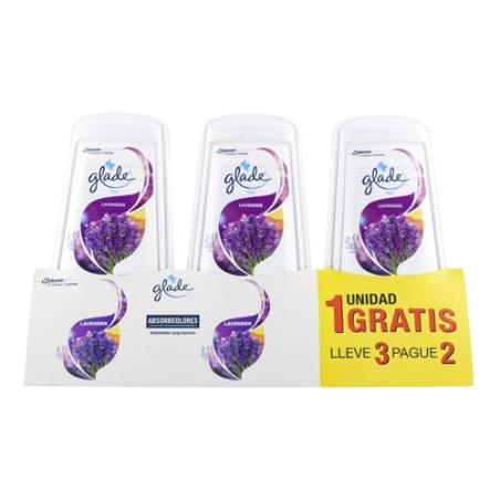 AMBIENTADOR GLADE ABSORBEOLORES LAVANDA P/2+1  