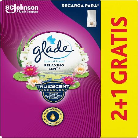 AMBIENTADOR GLADE 1-TOQUE RECAMBIO RELAX ZEN P/3UD