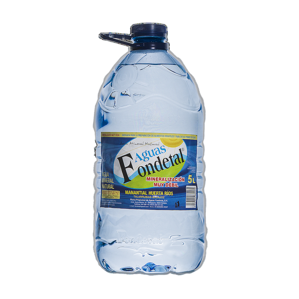 AGUA MINERAL FONDETAL GARRAFA  PET-5 L.
