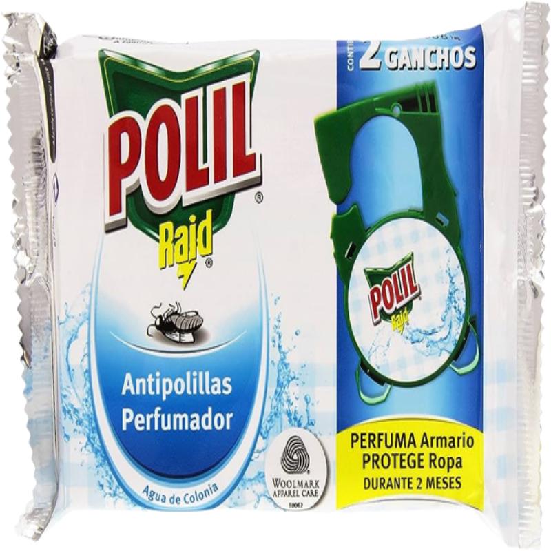 ANTIPOLILLAS POLIL RAID GANCHO AGUA COLONIA B/2UD.